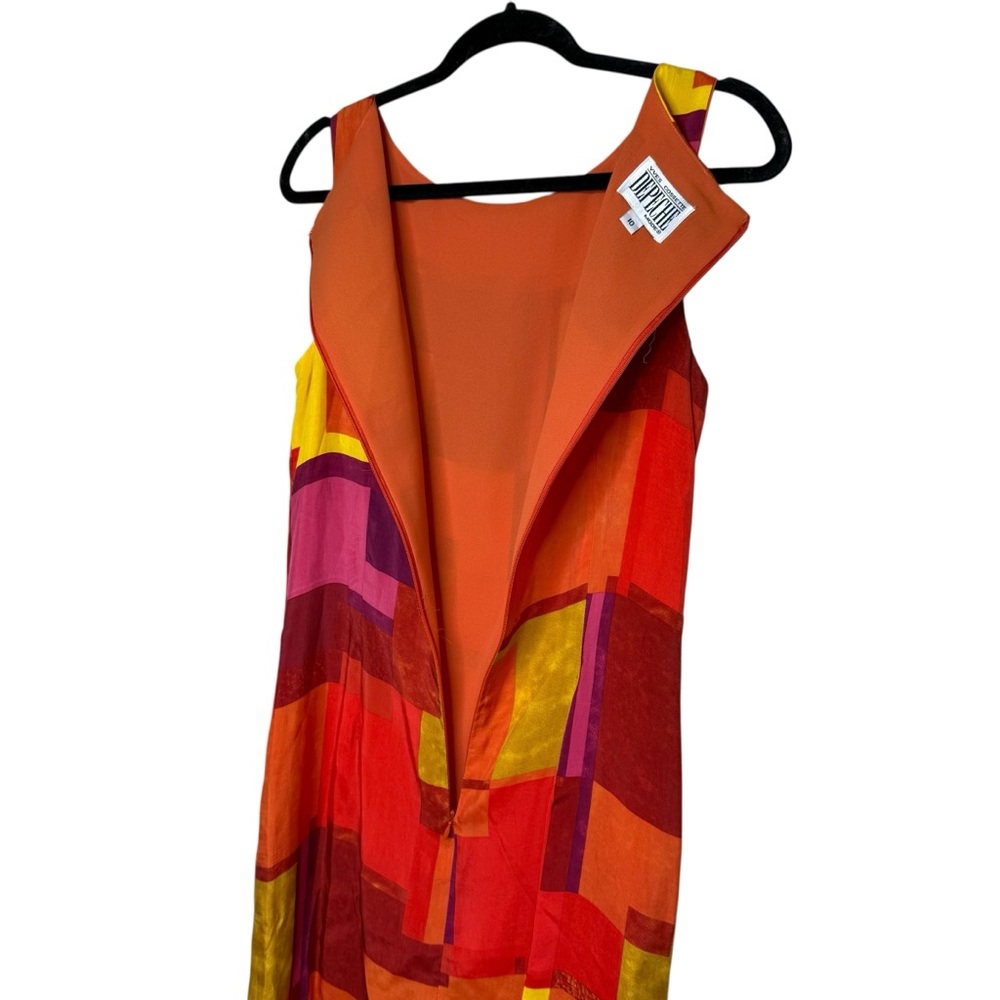Vintage Yves Cossette Depeche Mode Sunset Geometric Shift Dress Beaded 80’s 90’s - Picture 8 of 8